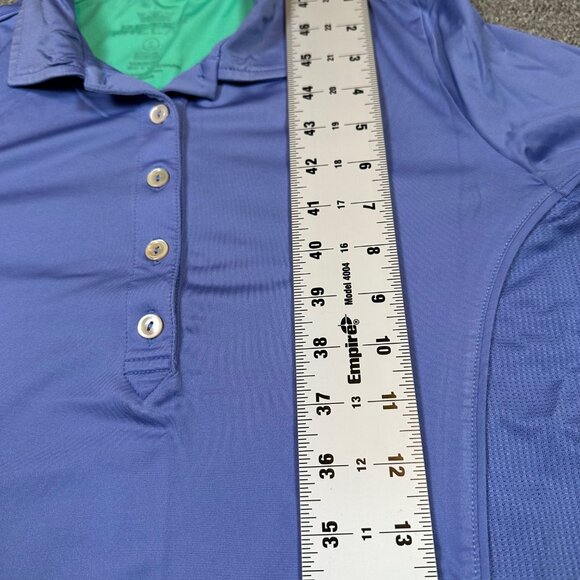 Peter Millar Women's Periwinkle Purple Long Sleeve Golf Collar Polo Shirt Small - Picture 5 of 5